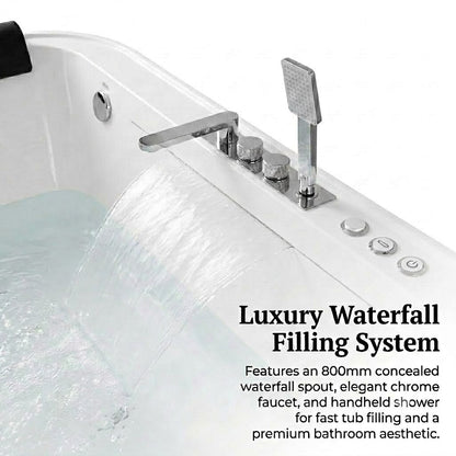 Whirlpool Bathtub with Luxury Jets - 67" x 35" - Acrylic White