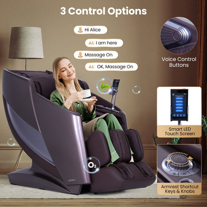 Enjoyment 42 - Full Body Zero Gravity Massage Recliner with Airbags and Foot Rollers