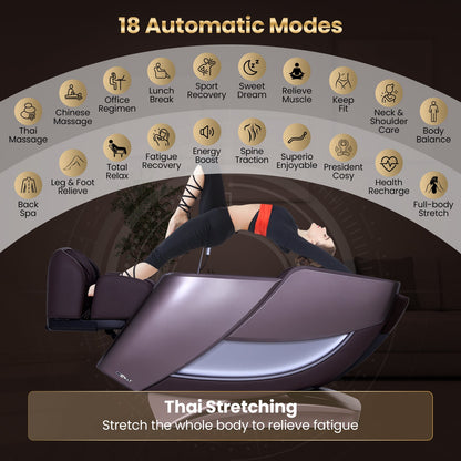 Enjoyment 42 - Full Body Zero Gravity Massage Recliner with Airbags and Foot Rollers