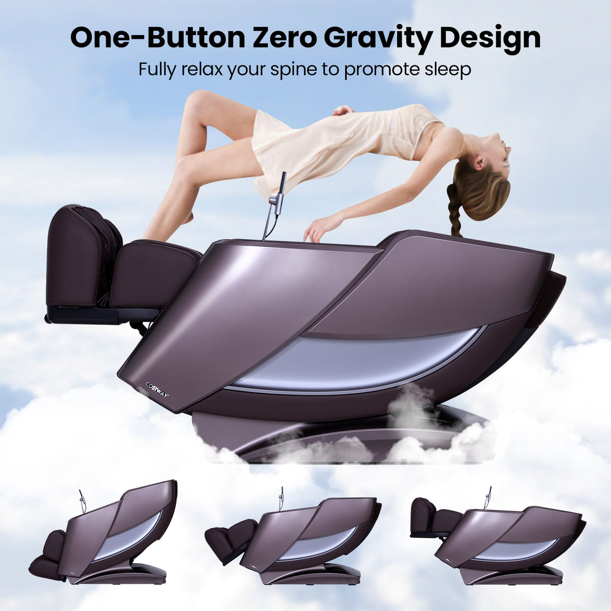 Enjoyment 42 - Full Body Zero Gravity Massage Recliner with Airbags and Foot Rollers