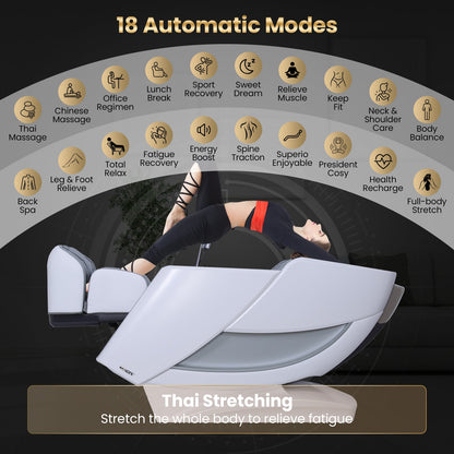 Enjoyment 42 - Full Body Zero Gravity Massage Recliner with Airbags and Foot Rollers