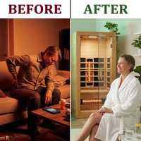 Andora 2-Person Low EMF FAR Infrared Sauna, Canadian Hemlock — Before & After