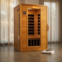 Andora 2-Person Low EMF FAR Infrared Sauna, Canadian Hemlock — Studio Shot
