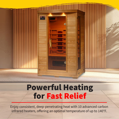 Coronado 2-Person Hemlock Deluxe Ceramic Sauna