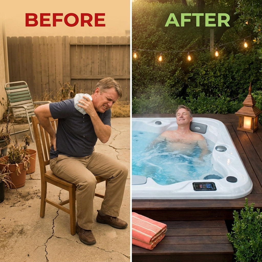 Colorado Hot Tub Spa – 5' x 7' Outdoor Spa for 4 Adults — Before & After