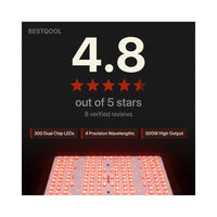 Red Light Therapy Device, 4 Wavelengths Full Body Infrared Red Light Therapy at Home, Elite Grade Dual Chip 300 Leds, High Power, 500W. Modular Design. — Results & Stats