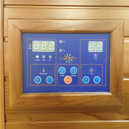 Sunray Sierra 2-Person Infrared Cedar Sauna with Carbon Heaters