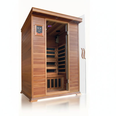 Sunray Sierra 2-Person Infrared Cedar Sauna with Carbon Heaters